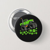 St Patricks Day Kleinkind Glücklicher Monstertruck Button (Vorne & Hinten)