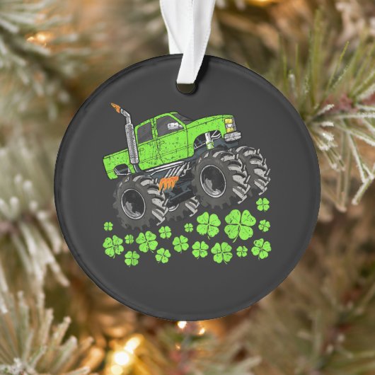 St Patricks Day Kleinkind Glücklicher Monstertruck Ornament (Baum)