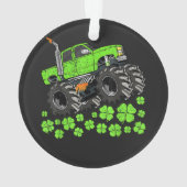 St Patricks Day Kleinkind Glücklicher Monstertruck Ornament (Rückseite)