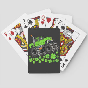 St Patricks Day Kleinkind Glücklicher Monstertruck Spielkarten