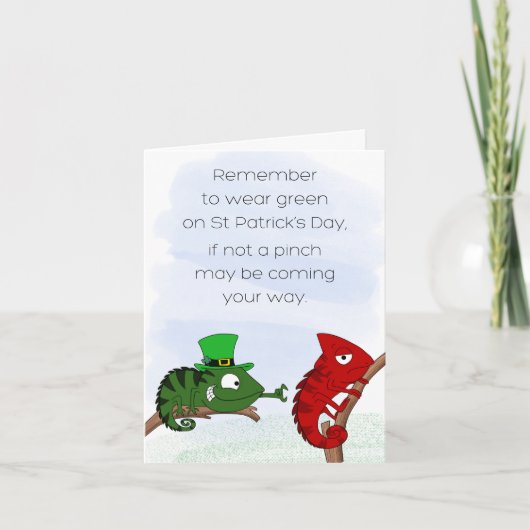 St. Patricks Day Kniff Karte (Vorderseite)