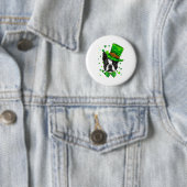 St Patricks Day Kobold Boston Terrier Shamrock  Button (Beispiel)
