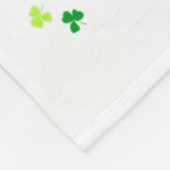 St Patricks Day Kobold Boston Terrier Shamrock Fleecedecke (Ecke)