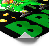 St. Patricks Day Kobold dabbing Kleeblatt Klee Poster (Ecke)