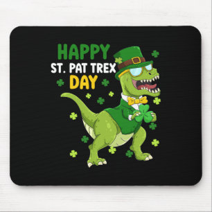 St Patricks Day Kobold Dinosaur Dino Glücklich St  Mousepad