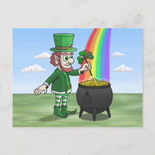 St. Patricks Day Kobold Feiertagspostkarte