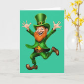 St. Patrick's Day Kobold  Karte (Gelbe Blume)