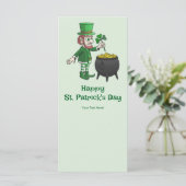St. Patricks Day Kobold Karte (Stehend Vorderseite)