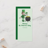 St. Patricks Day Kobold Karte (Vorderseite/Rückseite Beispiel)