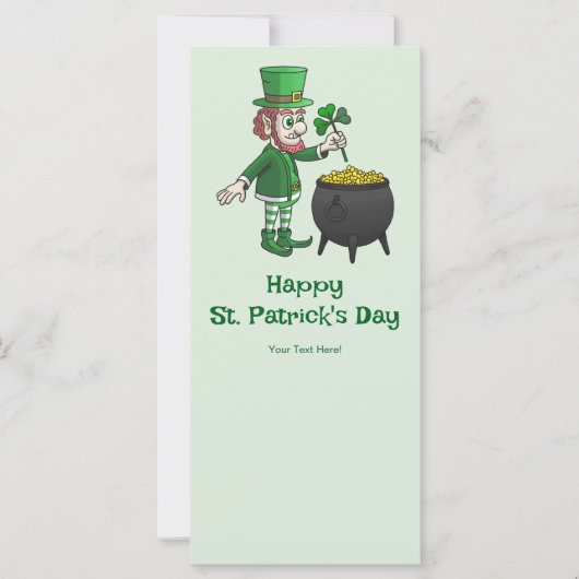St. Patricks Day Kobold Karte (Vorderseite)
