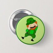 St. Patrick's Day Kobold-Knopf Button (Vorne & Hinten)