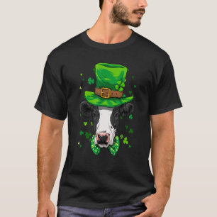 St. Patrick's Day Kobold Kuh Shamrock Kuh Iris T-Shirt