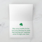 St. Patrick's Day Kobolde  Feiertagskarte (Innenseite)