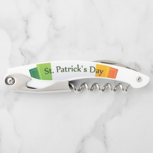 St. Patrick's Day Korkenzieher Flaschenöffner Bier (Vorderseite)