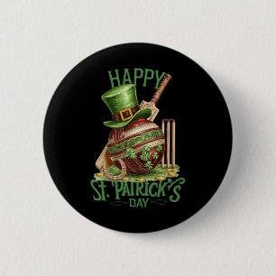St. Patricks Day Kostüm Cricket Hut Vierblattklee Button