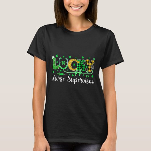 St Patricks Day Krankenpfleger Scrub Top Glücklich (Vorderseite)