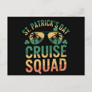 St. Patricks Day Kreuzfahrt-Mannschaft Lustige Fam Postkarte