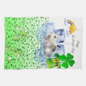 St. Patrick's Day Küchenhandtuch Eisbär Geschirrtuch (Horizontal)