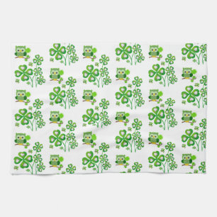 St. Patrick's Day Küchenhandtuch Eule Geschirrtuch