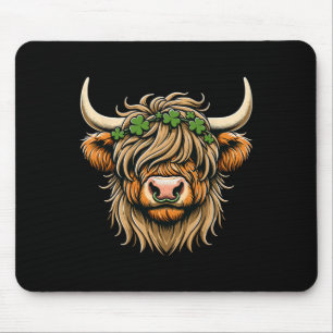 St Patricks Day Kuh Saint Paddys Männer Frauen Kin Mousepad