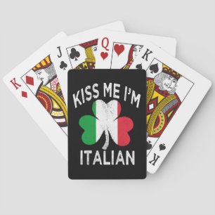 St. Patricks Day Küss mich, ich bin Italiener Spielkarten