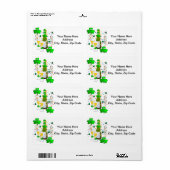 St. Patrick's Day Labels Clover Wine (Vorne)