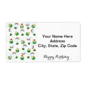 St. Patrick's Day Labels Happy Birthday Cupcakes (Vorne)