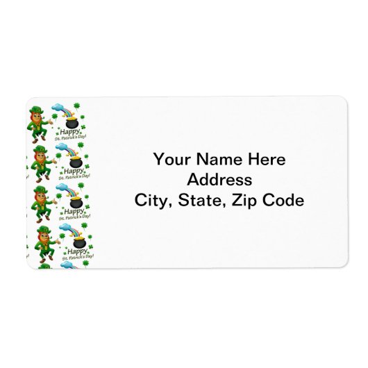 St. Patrick's Day Labels Leprechaun (Vorne)