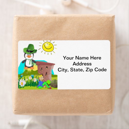 St. Patrick's Day Labels Pinguin (Insitu)