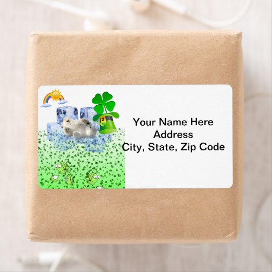 St. Patrick's Day Labels Polar Bear (Insitu)