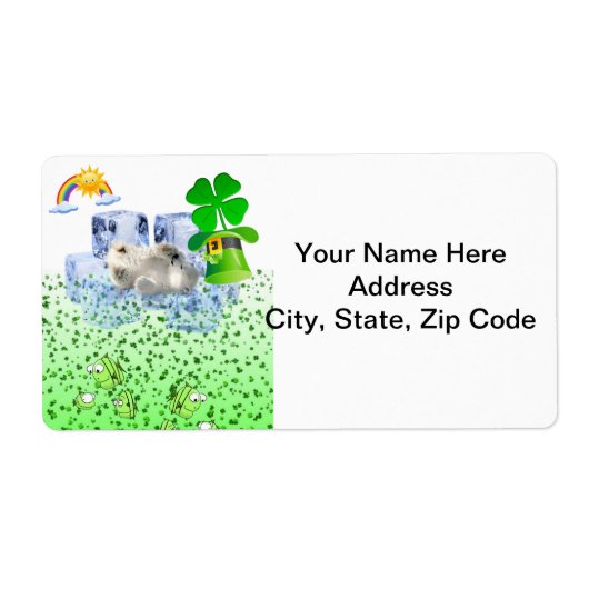 St. Patrick's Day Labels Polar Bear (Vorne)
