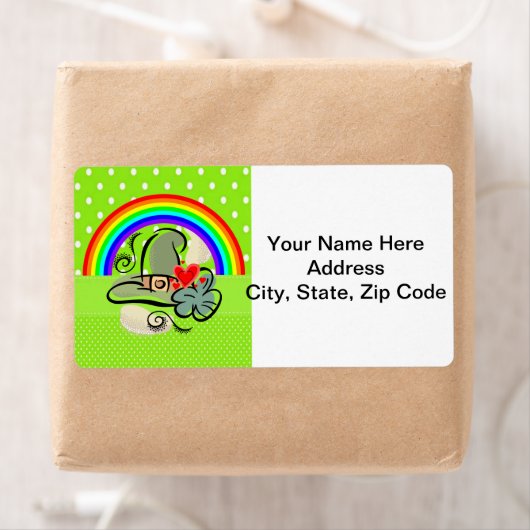 St Patrick's Day Labels Rainbow (Insitu)