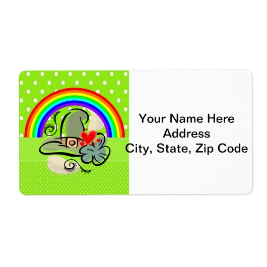 St Patrick's Day Labels Rainbow (Vorne)