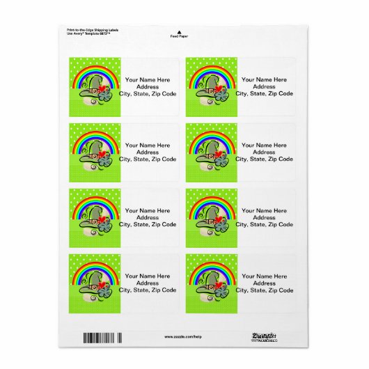 St Patrick's Day Labels Rainbow (Vorne)