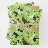 St. Patrick's Day Labradoodle / Goldendoodle Geschenkpapier Set (Beispiel)
