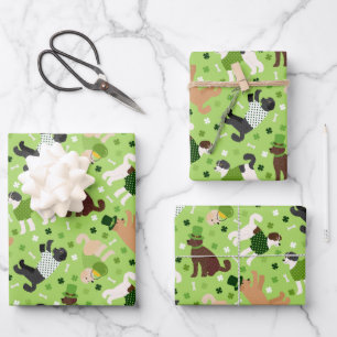 St. Patrick's Day Labradoodle / Goldendoodle Geschenkpapier Set