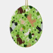 St. Patrick's Day Labradoodle / Goldendoodle Keramik Ornament (Rechts)