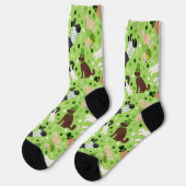 St. Patrick's Day Labradoodle / Goldendoodle Socken (Linkes Detail)