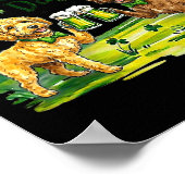 St. Patricks Day Labradoodle Hund Poster (Ecke)