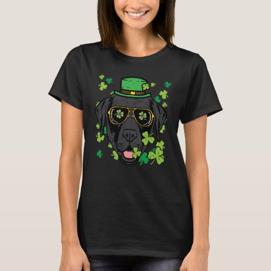 St Patricks Day Labrador Dog Saint Pattys Men Wome T-Shirt (Vorderseite)