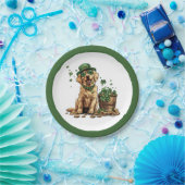 St. Patrick's Day Labrador Retriever Dog Pappteller (Party)