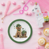 St. Patrick's Day Labrador Retriever Dog Pappteller (Party)