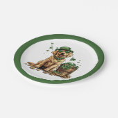 St. Patrick's Day Labrador Retriever Dog Pappteller (Schrägansicht)