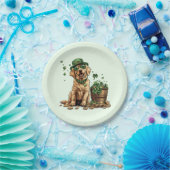 St. Patrick's Day Labrador Retriever Dog Pappteller (Party)