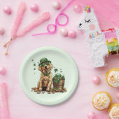 St. Patrick's Day Labrador Retriever Dog Pappteller (Party)
