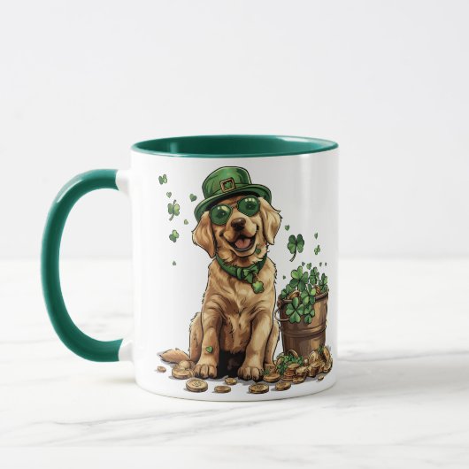 St. Patrick's Day Labrador Retriever Dog Tasse (Links)