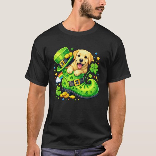 St. Patricks Day Labrador Retriever Kobold T-Shirt (Vorderseite)