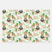 St. Patrick's Day Lad & Lass Wrapping Paper Geschenkpapier Set (Vorderseite)