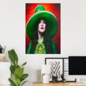 St. Patrick's Day Lady Großer Grüner Hut | Art der Poster (Heimbüro)