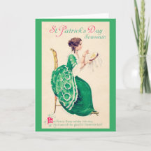 St. Patrick's Day Lady, Vintag